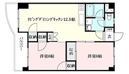 ロイヤルアネックス福音寺 2LDKの間取図画像
