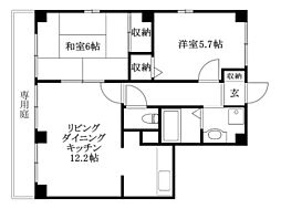 フォブールM2 2LDKの間取図画像