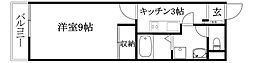EXE松山 1Kの間取図画像