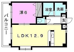 ロイヤルビラ南小坂 1LDKの間取図画像