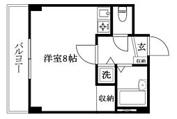 エスポワール松山 ワンルームの間取図画像