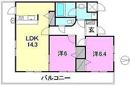 BRAIMOMOTESANDO2 2LDKの間取図画像
