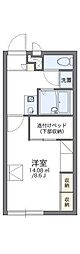 レオパレスグランドカメリア2 1Kの間取図画像