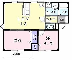 サンシャイン1 2LDKの間取図画像