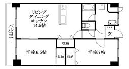 フォーレスト2 2LDKの間取図画像