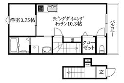 BELGRAVIA 鎌田駅前 PREMIUM 1LDKの間取図画像