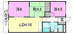 ベルメゾン仙波 3LDKの間取図画像