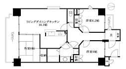 サーパス道後緑台 3LDKの間取図画像