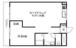 スカイビル生石 2LDKの間取図画像