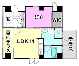 GREENFOREST 1LDKの間取図画像