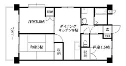 コーポラスSAYA 3DKの間取図画像