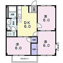 エクセルエル1 3DKの間取図画像