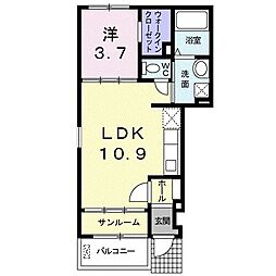 グラース 1LDKの間取図画像