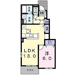 メゾン・ジュン 1LDKの間取図画像