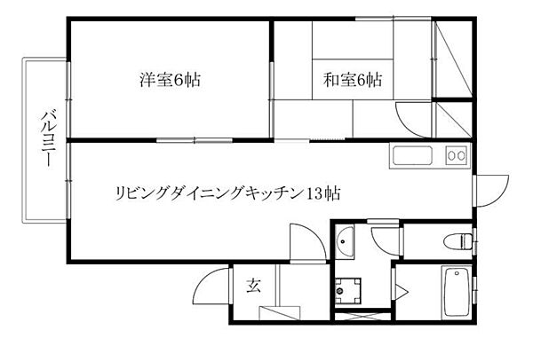 フレグランス高岡 A-202 号室｜愛媛県松山市畑寺2丁目(賃貸アパート2LDK・2階・56.54㎡)の写真 その2