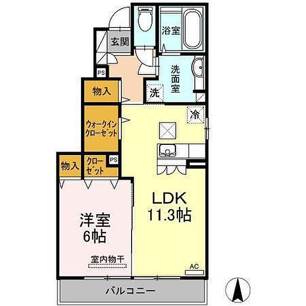 リヴェール来住　Ａ・Ｂ棟 B101 号室｜愛媛県松山市来住町(賃貸アパート1LDK・1階・47.81㎡)の写真 その2