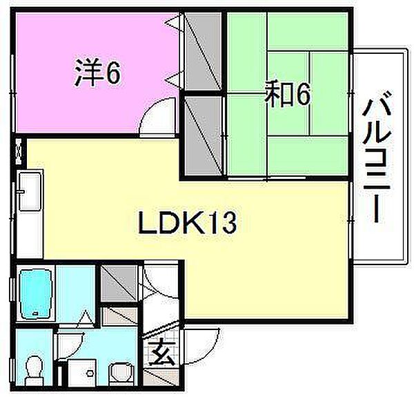 サニーコート A-202 号室｜愛媛県松山市東石井4丁目(賃貸アパート2LDK・2階・55.54㎡)の写真 その2