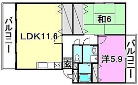 ユーミーWATANBE2 202 号室 ｜ 愛媛県東温市田窪（賃貸マンション2LDK・2階・60.06㎡） その2