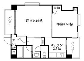 ウインドパレス歩行町 901 号室 ｜ 愛媛県松山市歩行町2丁目（賃貸マンション2K・9階・41.86㎡） その2