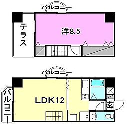グリチネドゥエ 1LDKの間取図画像