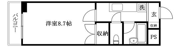 ハオス．ベハーゲン 506 号室｜愛媛県東温市志津川(賃貸マンション1K・5階・26.22㎡)の写真 その2