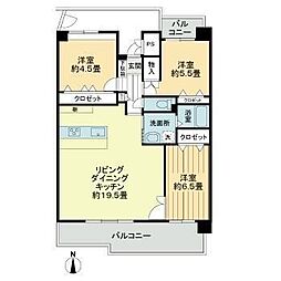 労住協千舟町ハイツ 3LDKの間取図画像