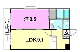 コリーヌ鷹子 401 号室 ｜ 愛媛県松山市鷹子町（賃貸マンション1LDK・4階・44.25㎡） その2