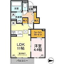 メゾンドゥ フルール 103 号室 ｜ 愛媛県伊予郡松前町伊予郡浜（賃貸アパート1LDK・1階・42.57㎡） その2