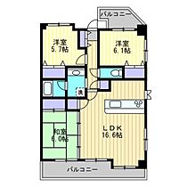 グランディア土居田 1308 号室 ｜ 愛媛県松山市土居田町（賃貸マンション3LDK・13階・75.51㎡） その2