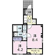 メゾン・サクラメントサウス 101 号室 ｜ 愛媛県松山市南江戸1丁目（賃貸アパート2K・1階・37.98㎡） その2