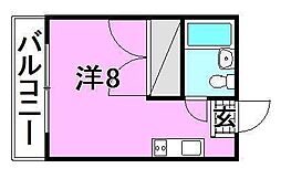 カーサジューロ ワンルームの間取図画像