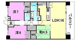 クレアホームズグラン岩崎ザ・レジデンス 3LDKの間取図画像