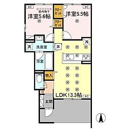 間取図画像 2LDK