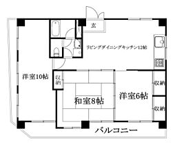 アクティブ木屋町 502 号室 5階3LDKの間取り