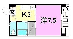 間取図画像 1K
