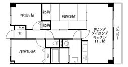 スカール今村 3LDKの間取図画像