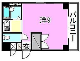 Momo本町 ワンルームの間取図画像