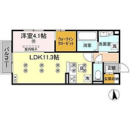 Maison Blanche 1LDKの間取図画像