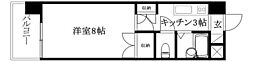 メゾン中村2 1Kの間取図画像