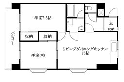 ゴトービルNo.7 2LDKの間取図画像