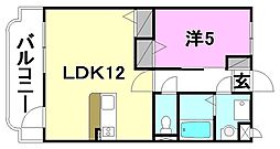 グログラン 1LDKの間取図画像