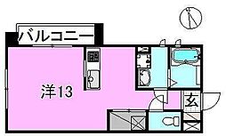さくらガーデン ワンルームの間取図画像