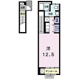 グランデ・プリムラ1 ワンルームの間取図画像
