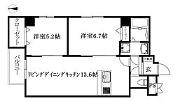 Mayfairchifune2Premium 2LDKの間取図画像