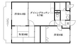 ユーミーつばき 3DKの間取図画像