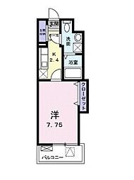 アプレザンレーヴ 1Kの間取図画像