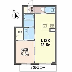 グランフォレスト 1LDKの間取図画像