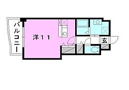 グランデ・ピアッツァ ワンルームの間取図画像
