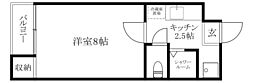 F愛光マンション 1Kの間取図画像