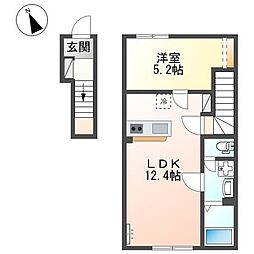 アジュール 1LDKの間取図画像